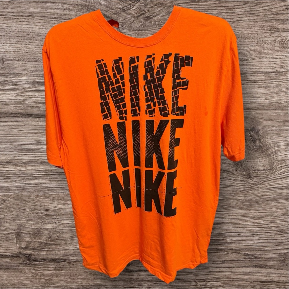 Nike Vibrant Orange Tee with Bold Logo